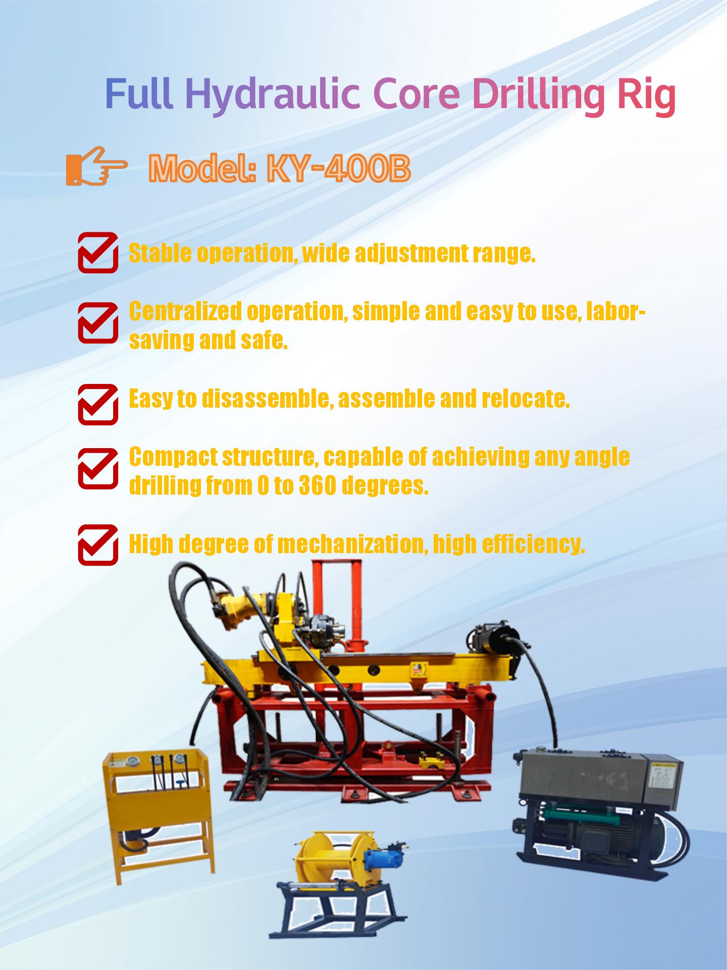 Equipo de perforación subterránea completamente hidráulico KY-400